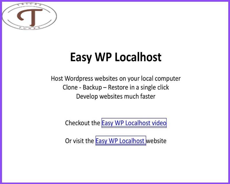Easy Wp Localhost Information